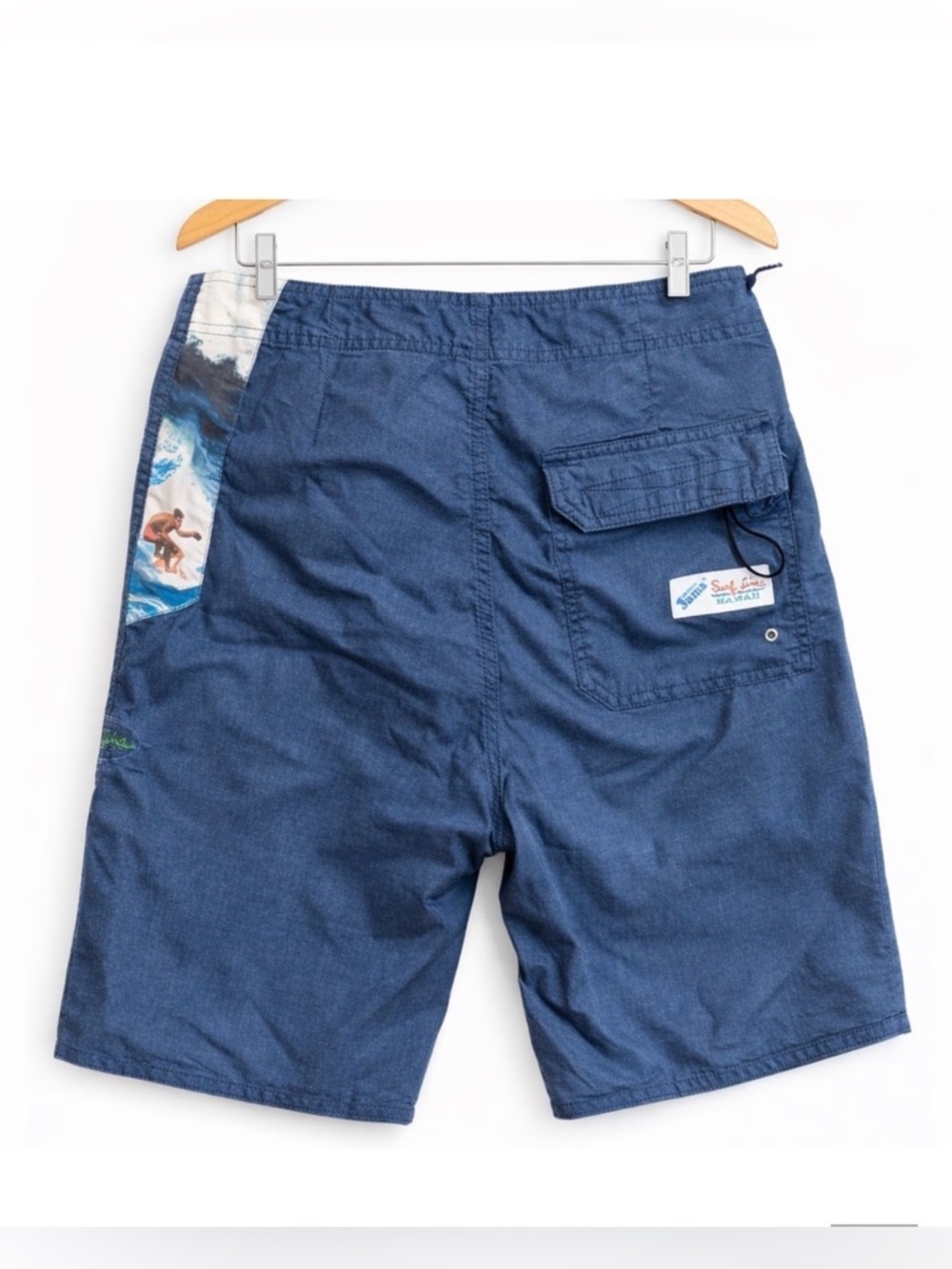 Original Jams Surf Line Hawaii Navy Board Shorts Size 28 Swim Trunks